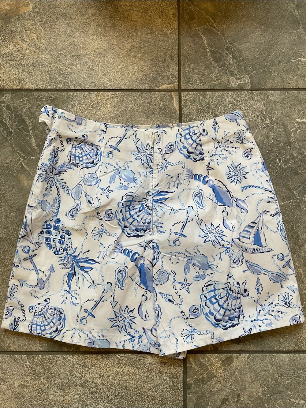 Lilly Pulitzer Blue & White Nautical Print Wrap Skort - Picture 6 of 8